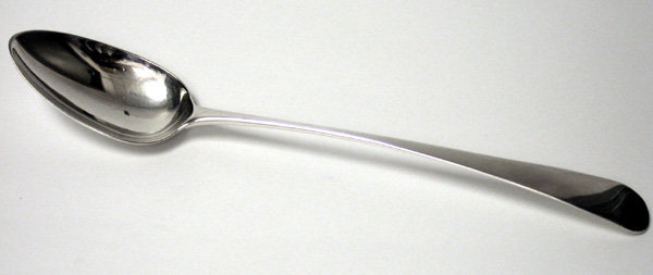 Hester Bateman Georgian Silver Serving Spoon, London 1788