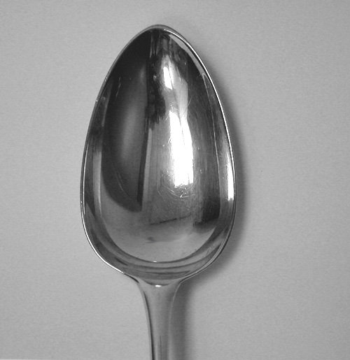 Hester Bateman Georgian Silver Serving Spoon, London 1788