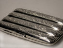 English Silver Cigar Case, Birmingham 1918 by J. Gloster Ltd.