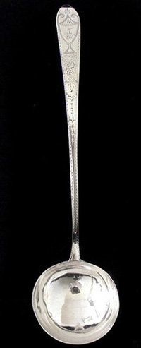 Irish Georgian Silver Soup Ladle Dublin 1785