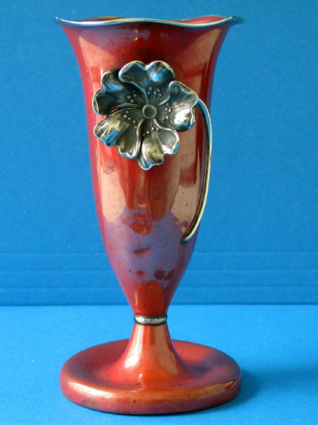 Pair of American Mixed Metal Vases, La Pierre, C.1900.