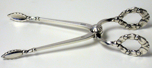 Georg Jensen Rose Pattern Sugar Nips.