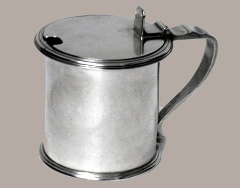 Tiffany Sterling Mustard Pot original porcelain liner, C.1915