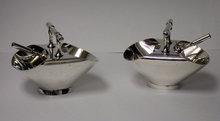 Christopher Dresser pair scuttles, Walker & Hall