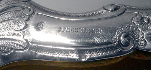 Michelsen Danish Silver Mirror C. 1900.