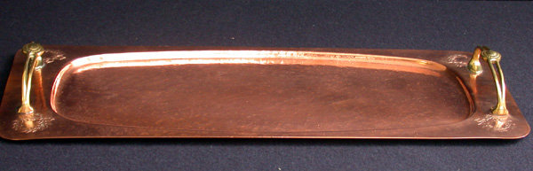 WMF Art Nouveau Copper and Brass Tray, Germany C.1900