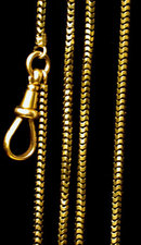 Antique Gold Muff chain, England C. 1880.