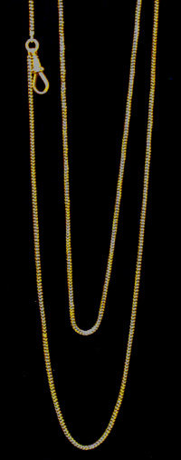 Antique Gold Muff chain, England C. 1880.