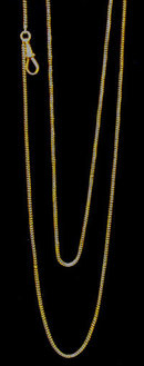 Antique Gold Muff chain, England C. 1880.