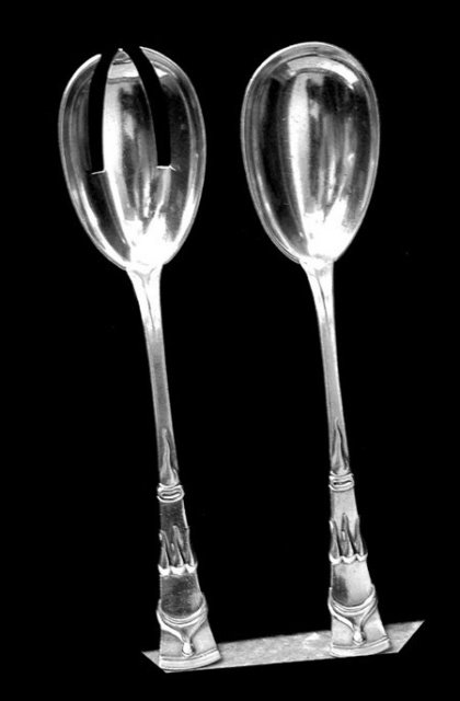 Art Nouveau Danish Silver Servers 1909, P. Hertz