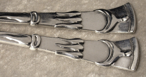 Art Nouveau Danish Silver Servers 1909, P. Hertz