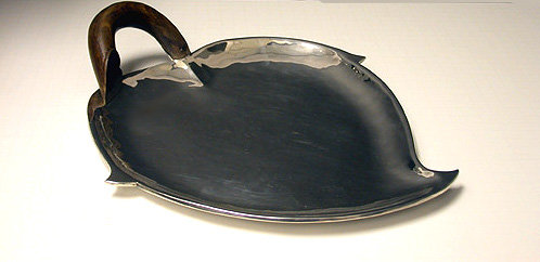 Los Castillo Mexican Sterling Silver Chili Pepper Dish C.1950.