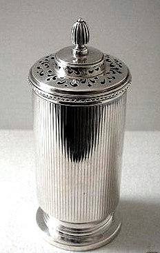 English Art Deco Silver Sugar Castor