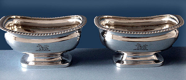Georgian Silver Salts, London 1813 Samuel Hennell