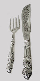 Antique Silver Fish Servers, Birmingham 1849