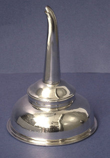 Hester Bateman Georgian Silver Wine Funnel, overstruck Peter & Jonathan Bateman, London 1790
