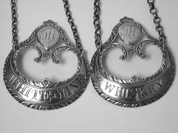 HESTER BATEMAN SET OF 4 WINE LABELS LONDON 1780