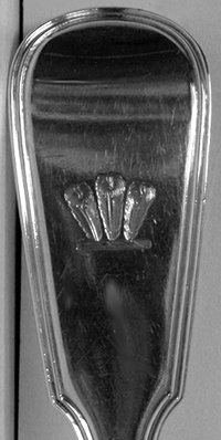 Georgian Silver Fiddle Thread Serving Spoon, London 1821 Wm Chawner