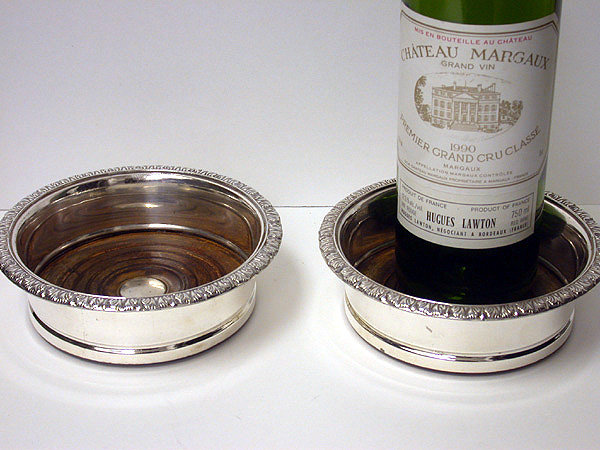 Old Sheffield Plate Wine Coasters, English, C.1810