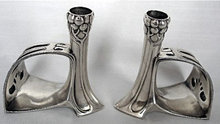 WMF Miniature Candlesticks and Napkin Holders, Germany C.1906.