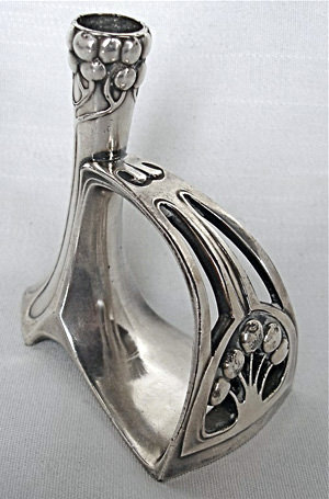 WMF Miniature Candlesticks and Napkin Holders, Germany C.1906.