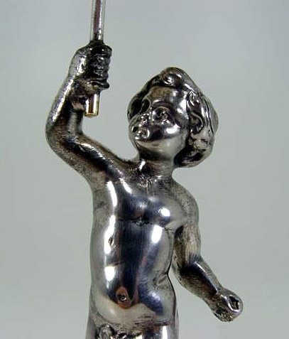 WMF Toothpick holder Cherub Umbrella , Germany C.1910