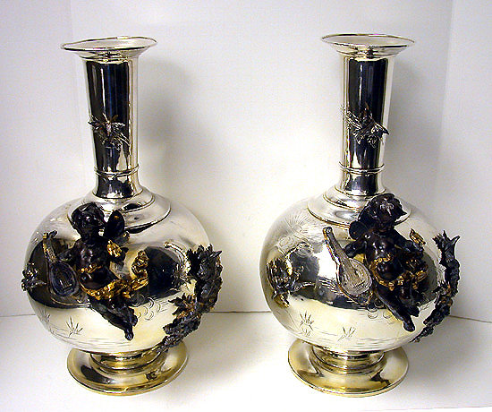 WMF Mixed Metal Vases