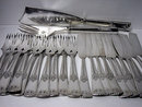 WMF 26 piece Silver Plate Art Nouveau Fish Service.