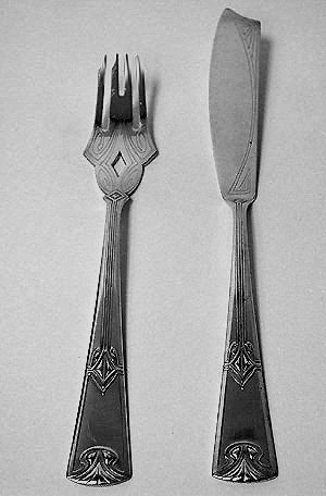 WMF 26 piece Silver Plate Art Nouveau Fish Service.