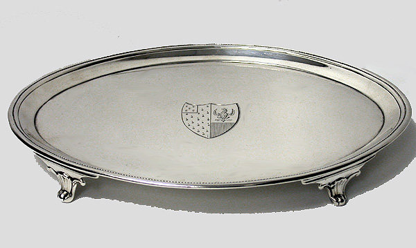 John Schofield Georgian Silver Salver. London 1790