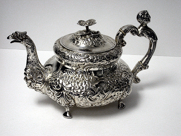 Irish Georgian Silver Tea Set Dublin 1819-20 William Nowlan