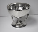 Arts and Crafts Scottish Silver hammered large Bowl, Glasgow 1905 R & W Sorley