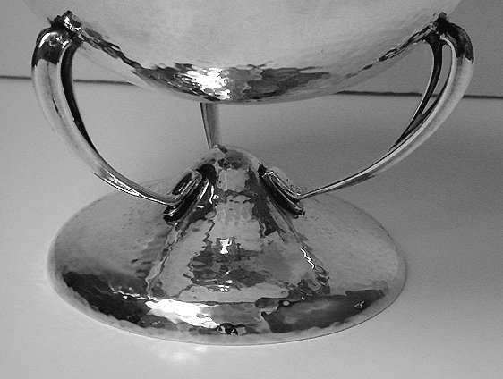 Arts and Crafts Scottish Silver hammered large Bowl, Glasgow 1905 R & W Sorley