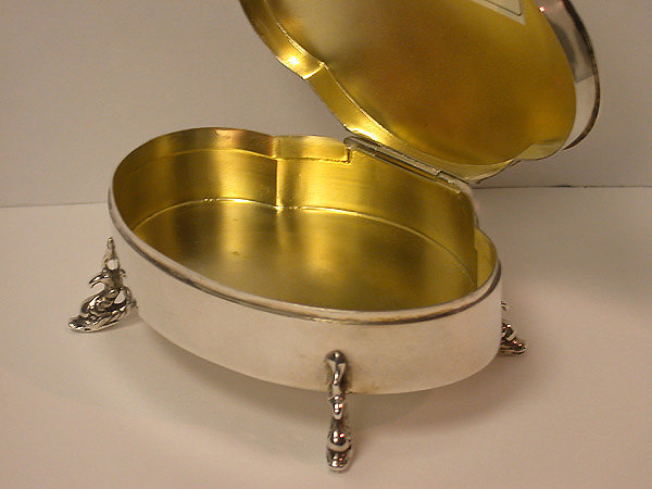 English Silver and Mother of Pearl Box, Birmingham 1905
