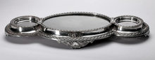 Elkington centerpiece mirror plateau bottle stand, England 1869.