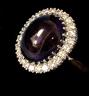 Amethyst and Diamond Ring