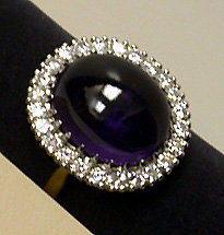 Amethyst and Diamond Ring