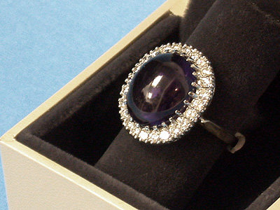 Amethyst and Diamond Ring