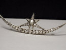 Antique Diamond Crescent Brooch , English C.1880