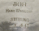 Randahl hand made hammered Sterling Bangle, Chicago C.1930.
