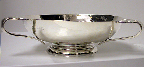 Arts Crafts Sterling Silver hammered Bowl, London 1901 Charles Edwards.