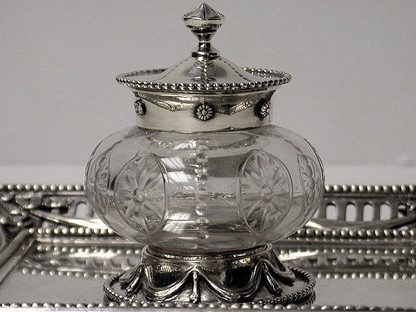 Antique Silver Inkstand, London 1906 by Garrard & Co