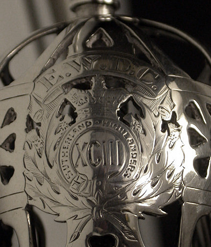 Antique Silver Regimental Sword XC111 Sutherland Highlanders London 1874