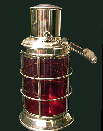 Asprey & Co Silver Plate Cocktail Shaker in the form of a Lantern, C.1940.