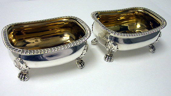 Georgian Silver Salts, London 1813, William Kingdon