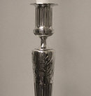 Pair of silvered metal Candlesticks, Germany C.1900 by Orivit.