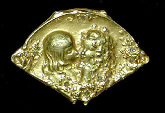 Art Nouveau French 18K Brooch signed Vernier