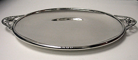 Sterling Silver Blossom Tray, probably Denmark C.1930