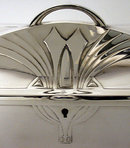 WMF Jugendstil Secessionist Silver plate large Jewellery Box, Germany 1906