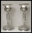 Pair of large Jensen Danish style Sterling Silver Candlesticks, C.1960